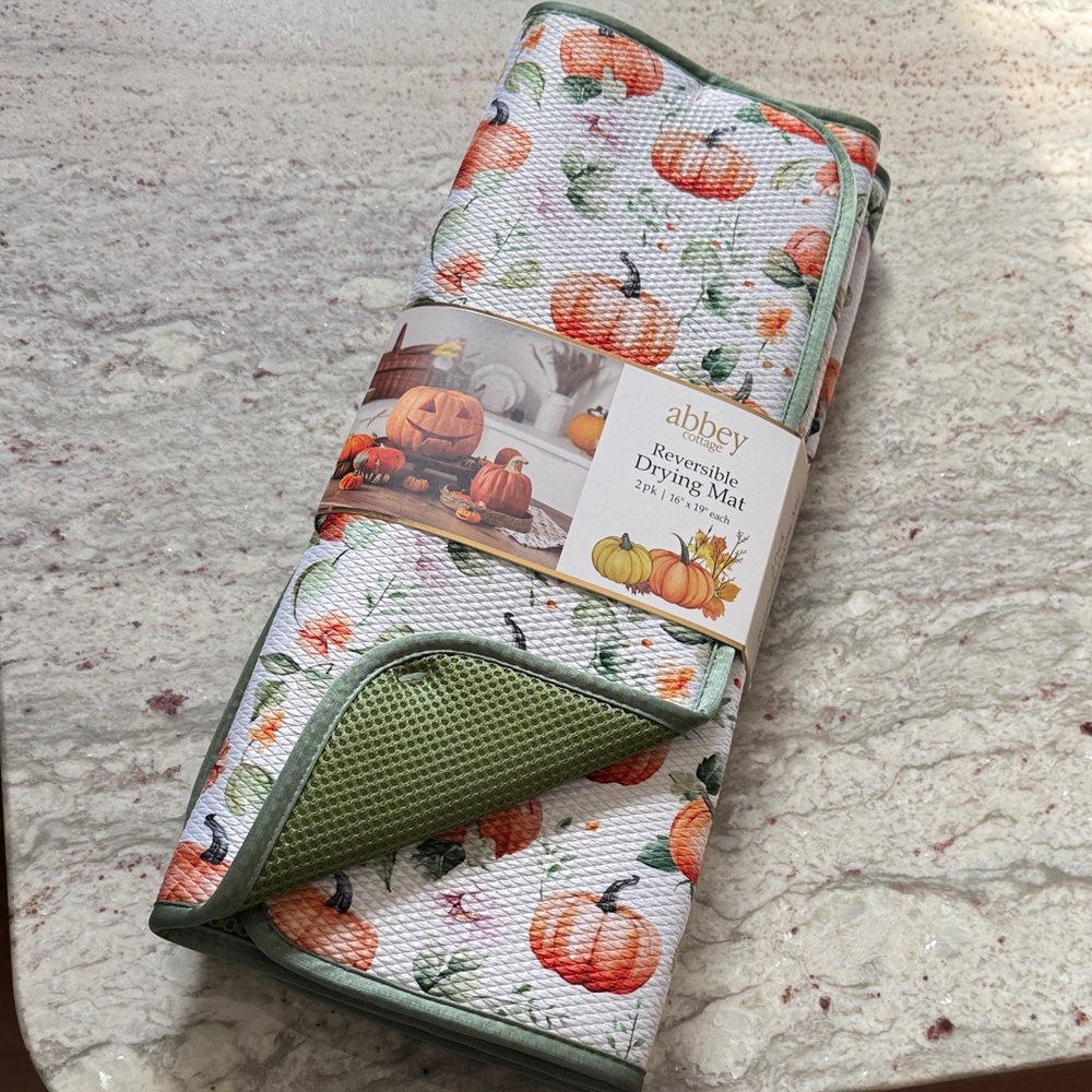 Abbey Reversible Pumpkin Drying Mat